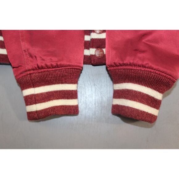 POLO Ralph Lauren Reversible Varsity Track Team P-Wing Satin Wool Jacket Large - Picture 5 of 14